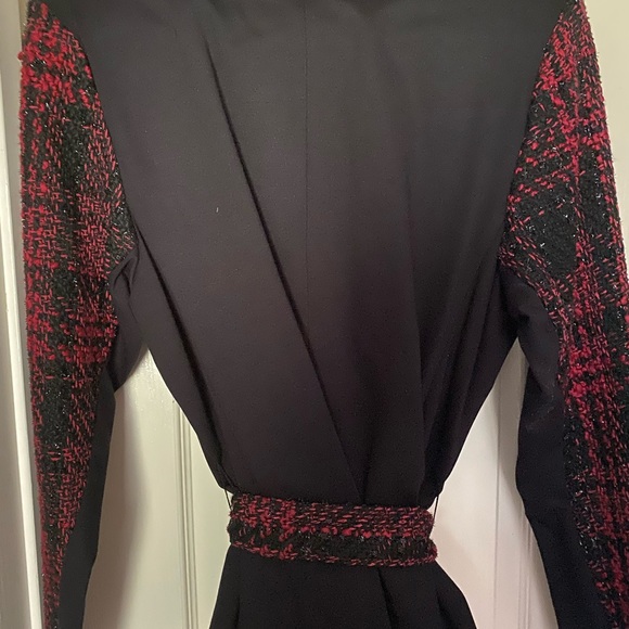 Lane Bryant red and black tie waist blazer. - Picture 2 of 2